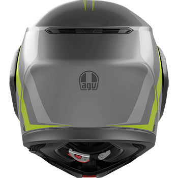 AGV Streetmodular Motorcycle Helmet - Resia - Matte Gray/Black/Yellow Fluo - Large 2118296002007L