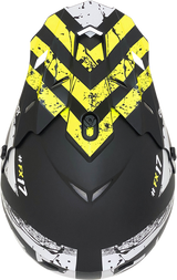 AFX FX-17 Motorcycle Helmet - Attack - Matte Black/Hi-Vis Yellow - Medium 0110-7174