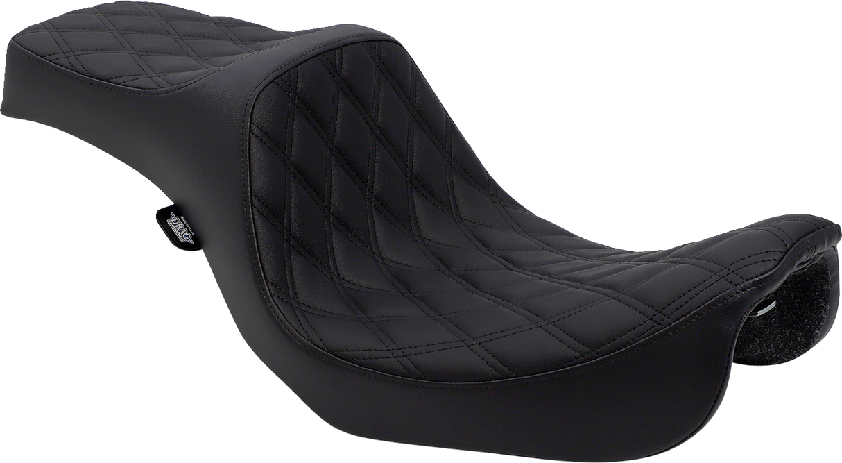 DRAG SPECIALTIES Predator III Seat - Double Diamond - Black Stitching 0803-0602