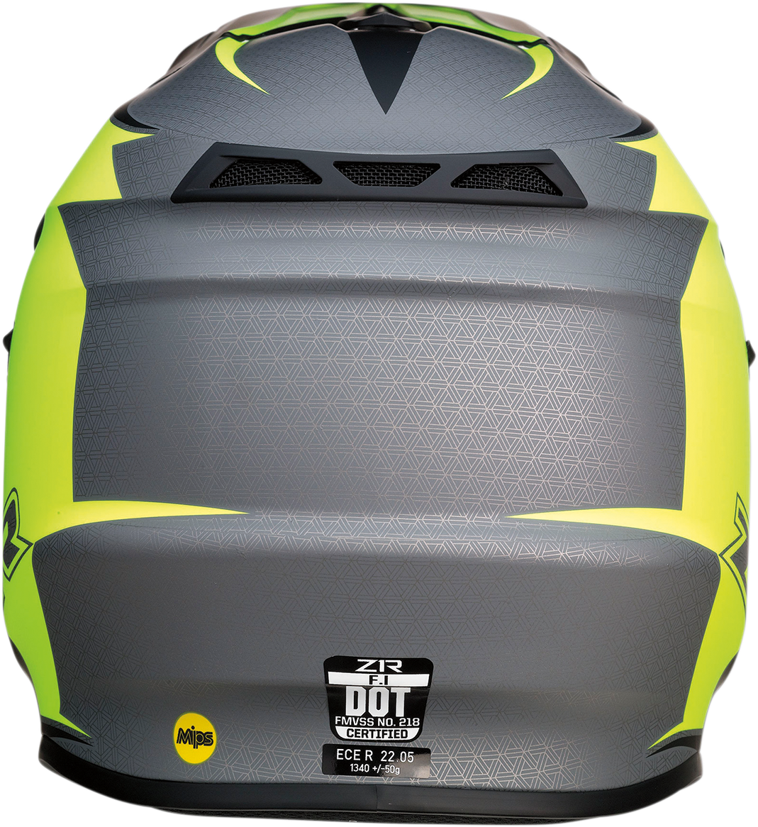 Z1R F.I. Motorcycle Helmet - MIPS - Hysteria - Hi-Vis Yellow/Gray - XS 0110-6439