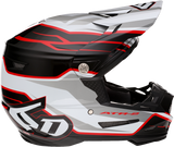 6D ATR-2 Motorcycle Helmet - Phase - White/Red - 2XL 12-2839