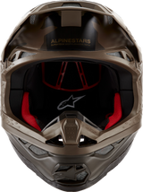 ALPINESTARS Supertech M10 Motorcycle Helmet - Squad - MIPS® - Dark Brown/Gold - Small 8302823-839-SM