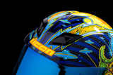 ICON Airflite™ Motorcycle Helmet - Bugoid Blitz - Blue - XL 0101-15550