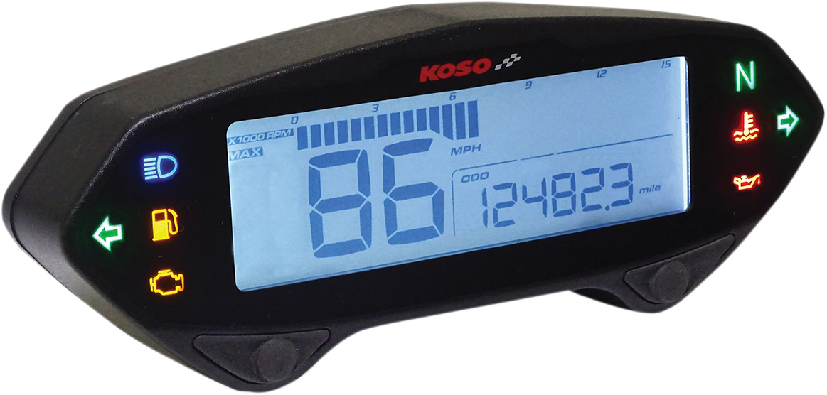 KOSO NORTH AMERICA DB-01RN Multi-Function Meter - 4.72" L x 0.78" W x 1.81" H BA041000