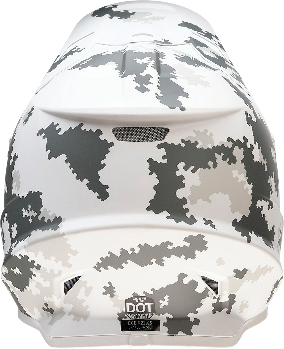 Z1R Rise Motorcycle Helmet - Snow Camo - White/Gray - Small 0120-0713