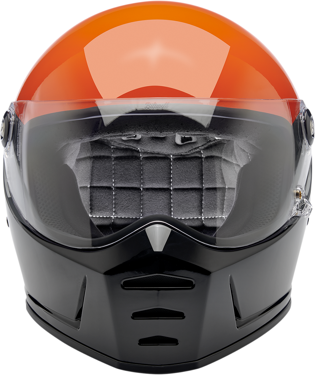 BILTWELL Lane Splitter Motorcycle Helmet - Gloss Podium Orange/Gray/Black - XS 1004-550-101