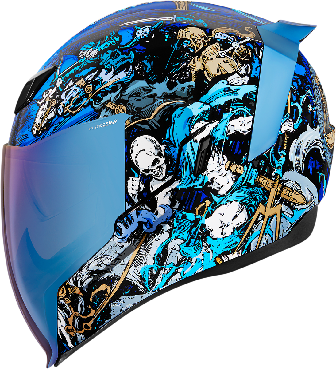 ICON Airflite™ Motorcycle Helmet - 4Horsemen - Blue - Medium 0101-13919