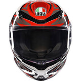 AGV K6 S Motorcycle Helmet - Reeval - White/Red/Gray - Large 2118395002-023-L