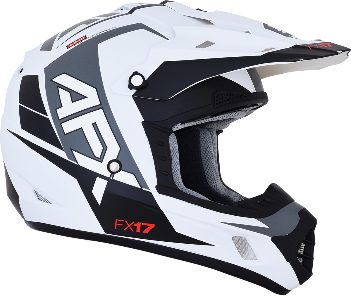 AFX FX-17 Motorcycle Helmet - Aced - Matte White/White - Small 0110-6494