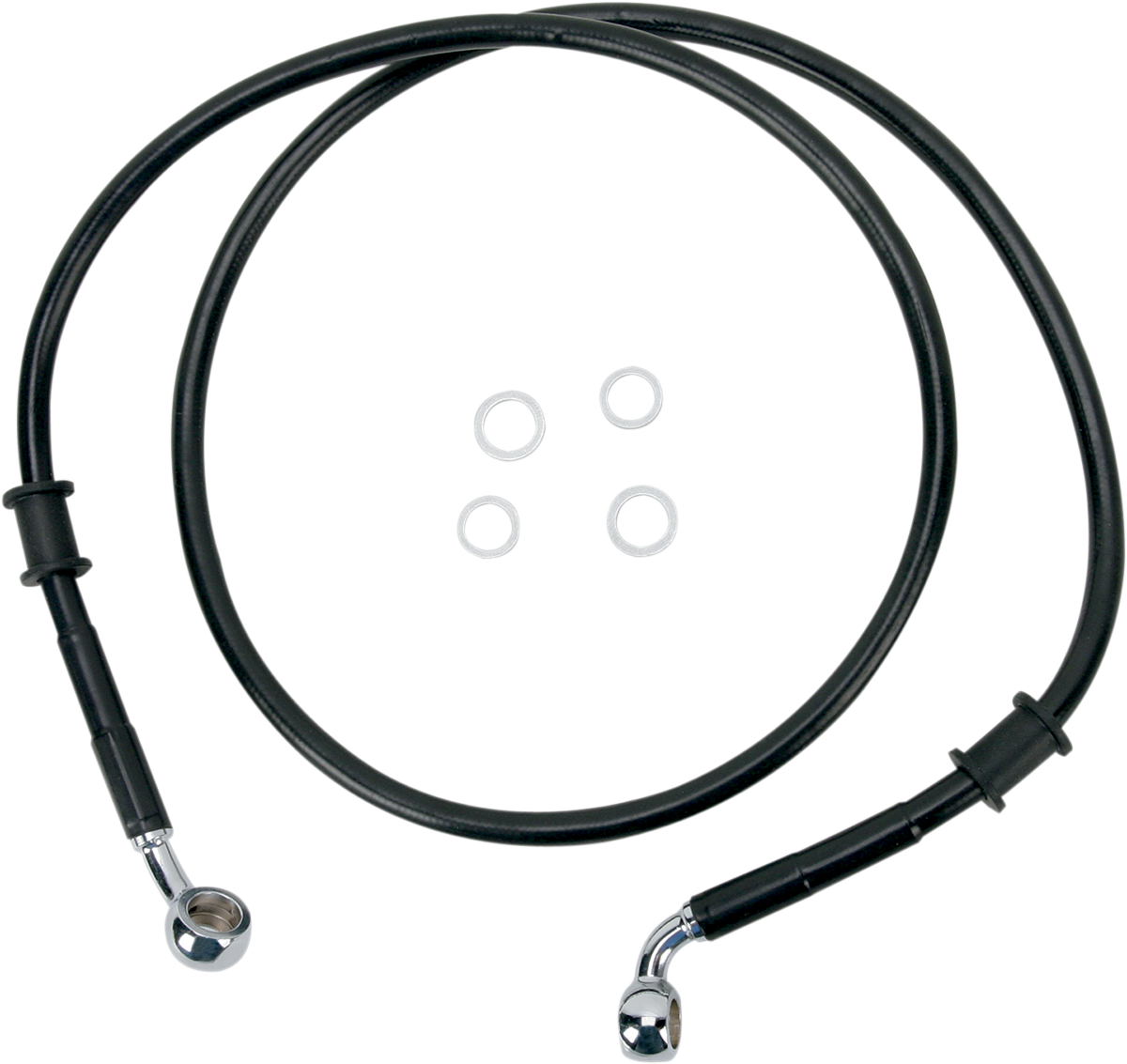 DRAG SPECIALTIES Brake Line - Front (Upper) - Black 680210BLK