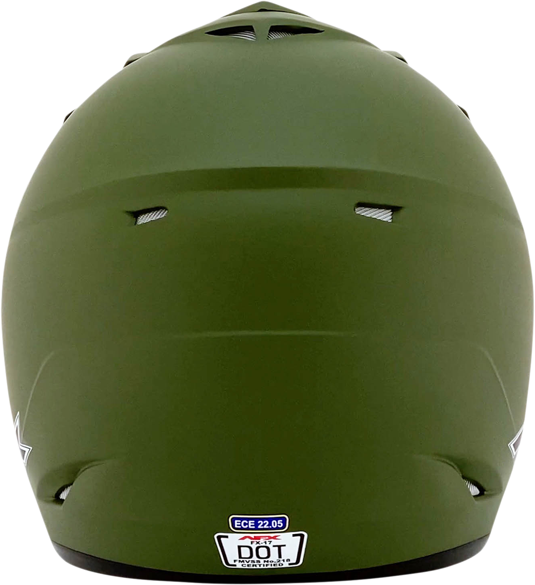 AFX FX-17 Motorcycle Helmet - Flat Olive Drab - Medium 0110-4448