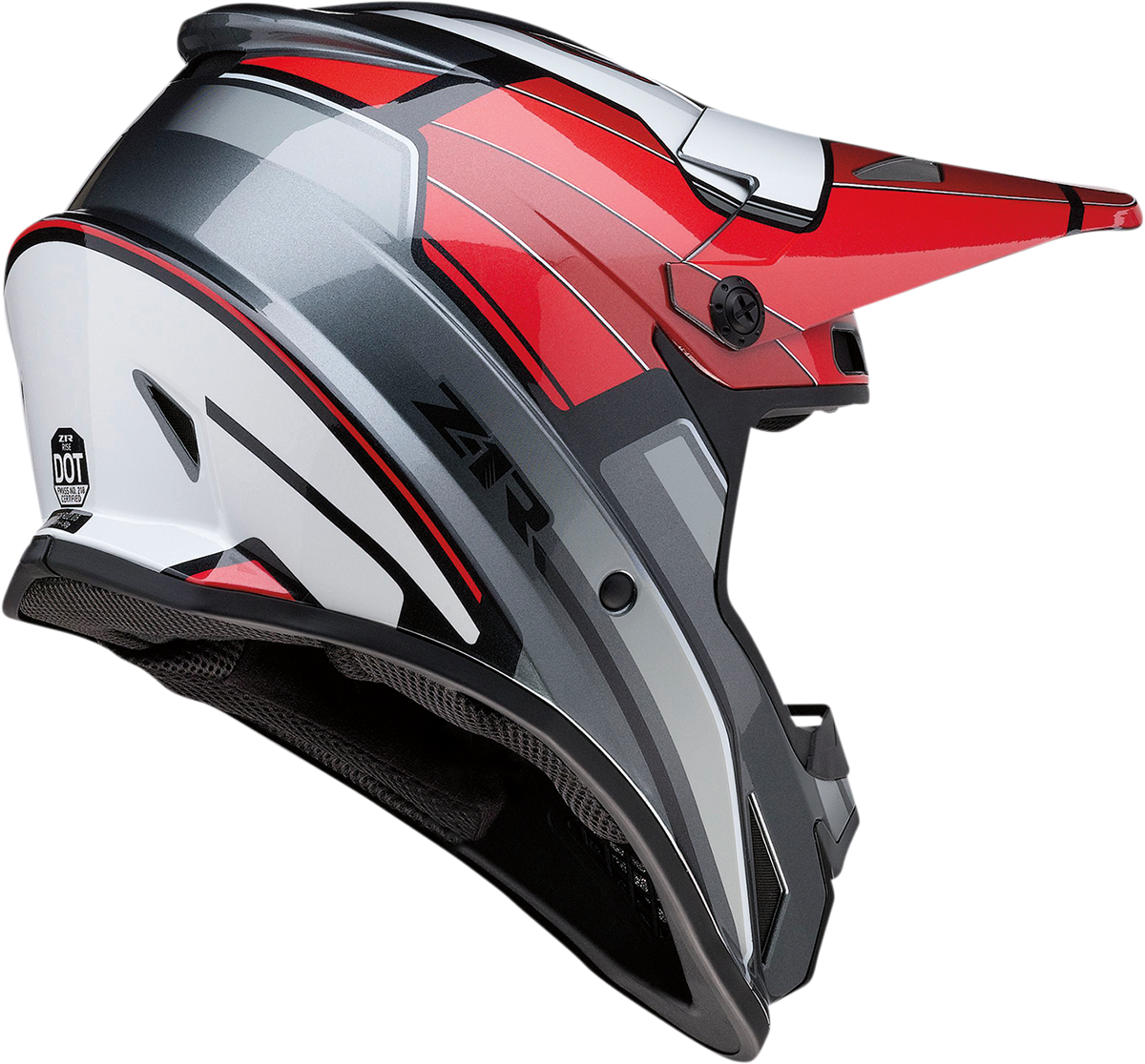 Z1R Rise Motorcycle Helmet - MC - Red/Gray - Large 0110-7211