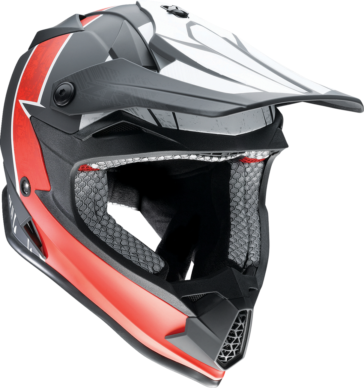 Z1R Youth F.I. Motorcycle Helmet - Fractal - MIPS - Matte Black/Red - Small 0111-1517