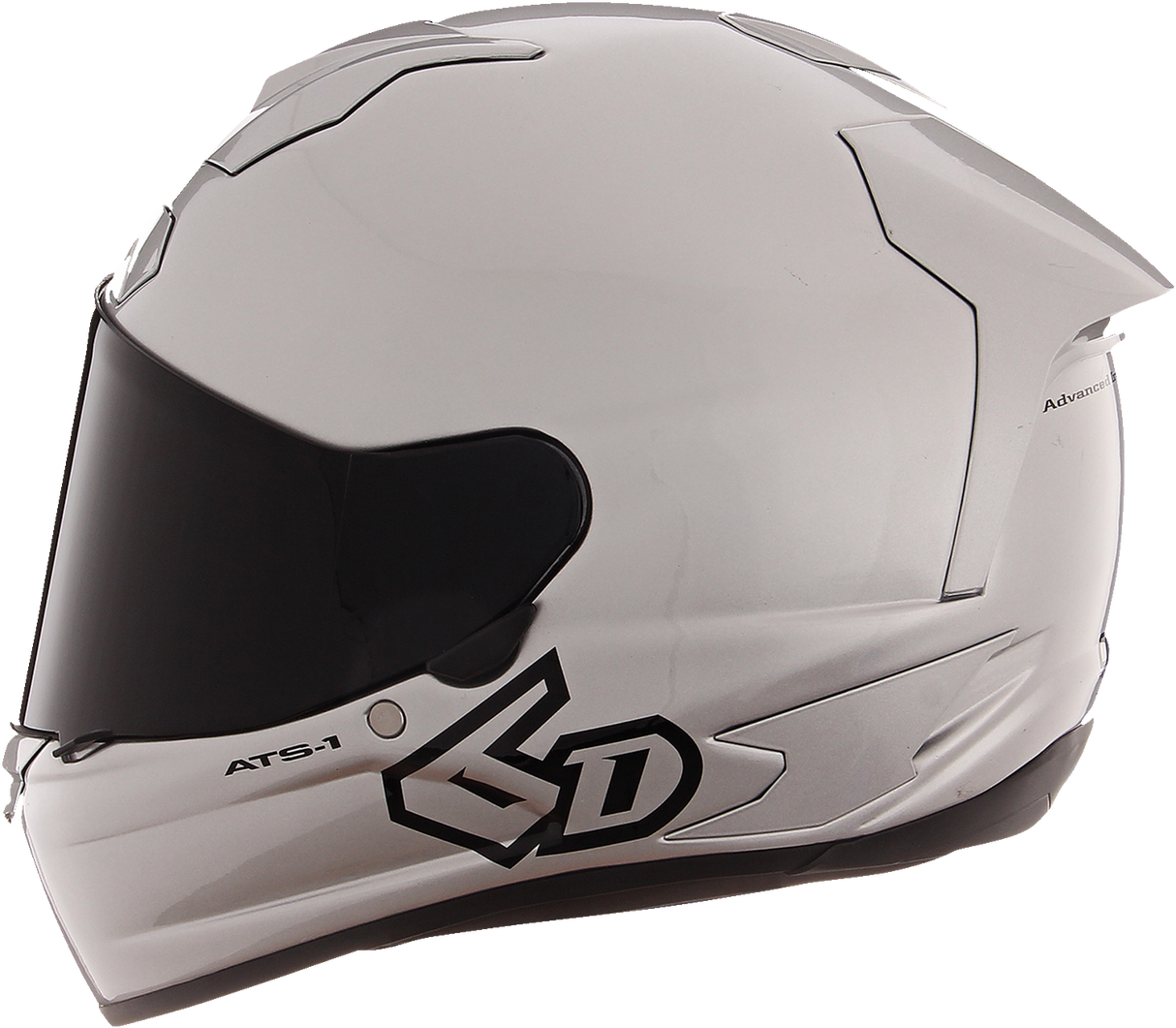 6D ATS-1R Motorcycle Helmet - Gloss Silver - Small 30-0995