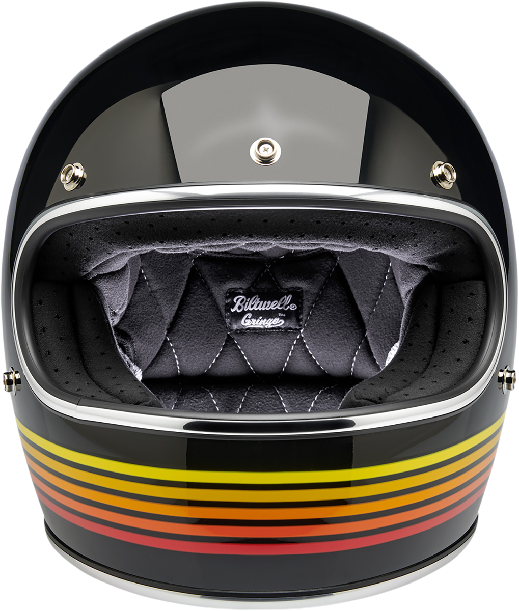 BILTWELL Gringo Motorcycle Helmet - Gloss Black Spectrum - Small 1002-536-102