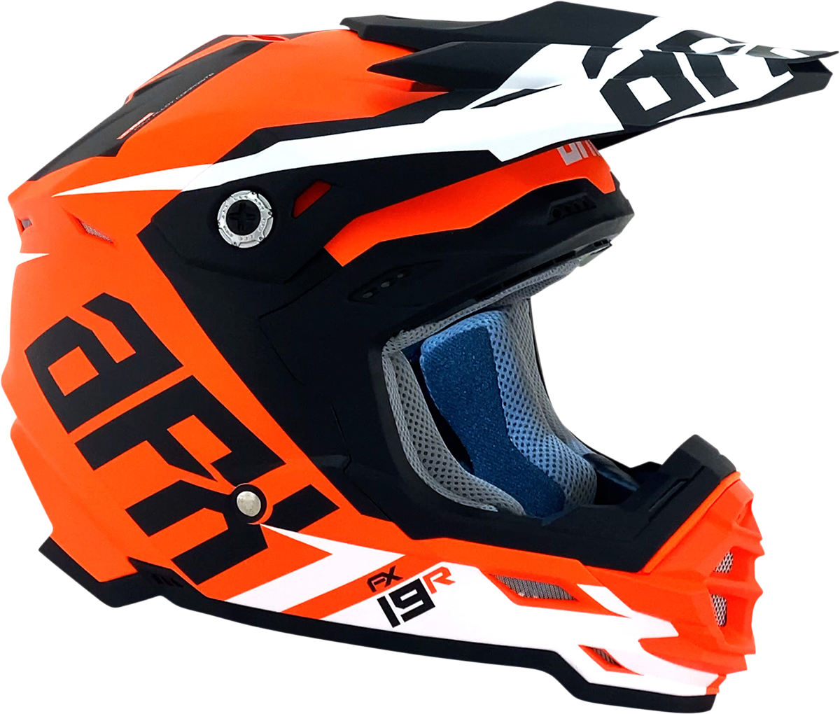 AFX FX-19R Motorcycle Helmet - Racing - Matte Orange - Large 0110-7085