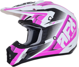 AFX FX-17 Motorcycle Helmet - Force - Pearl White/Fuchsia - Small 0110-5256