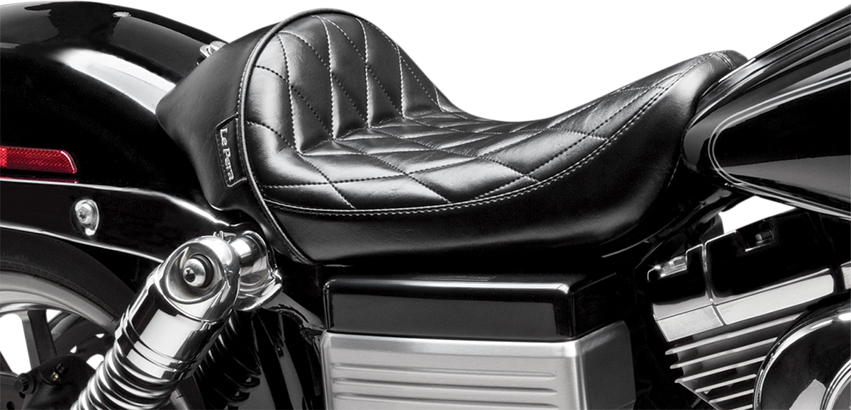 LE PERA Stubs Cafe Seat - Diamond - Black - FXD '06-'17 LK-421DM