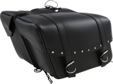 SADDLEMEN Highwayman Rivet Slant-Style Saddlebags - Large X021-03-041