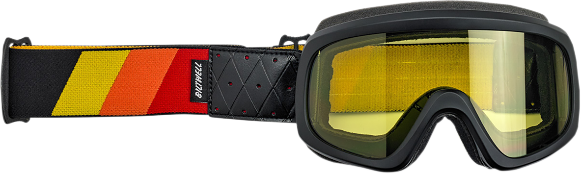 BILTWELL Overland 2.0 Goggles - Tri-Stripe - Orange/Red/Yellow 2111-5103-001