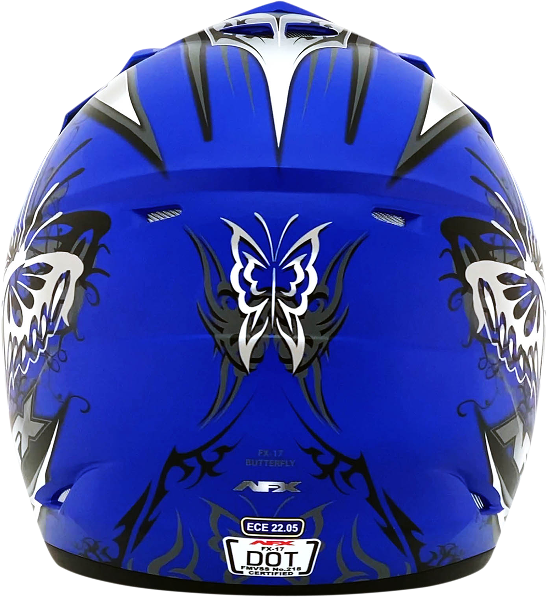 AFX FX-17 Motorcycle Helmet - Butterfly - Matte Blue - XL 0110-7125