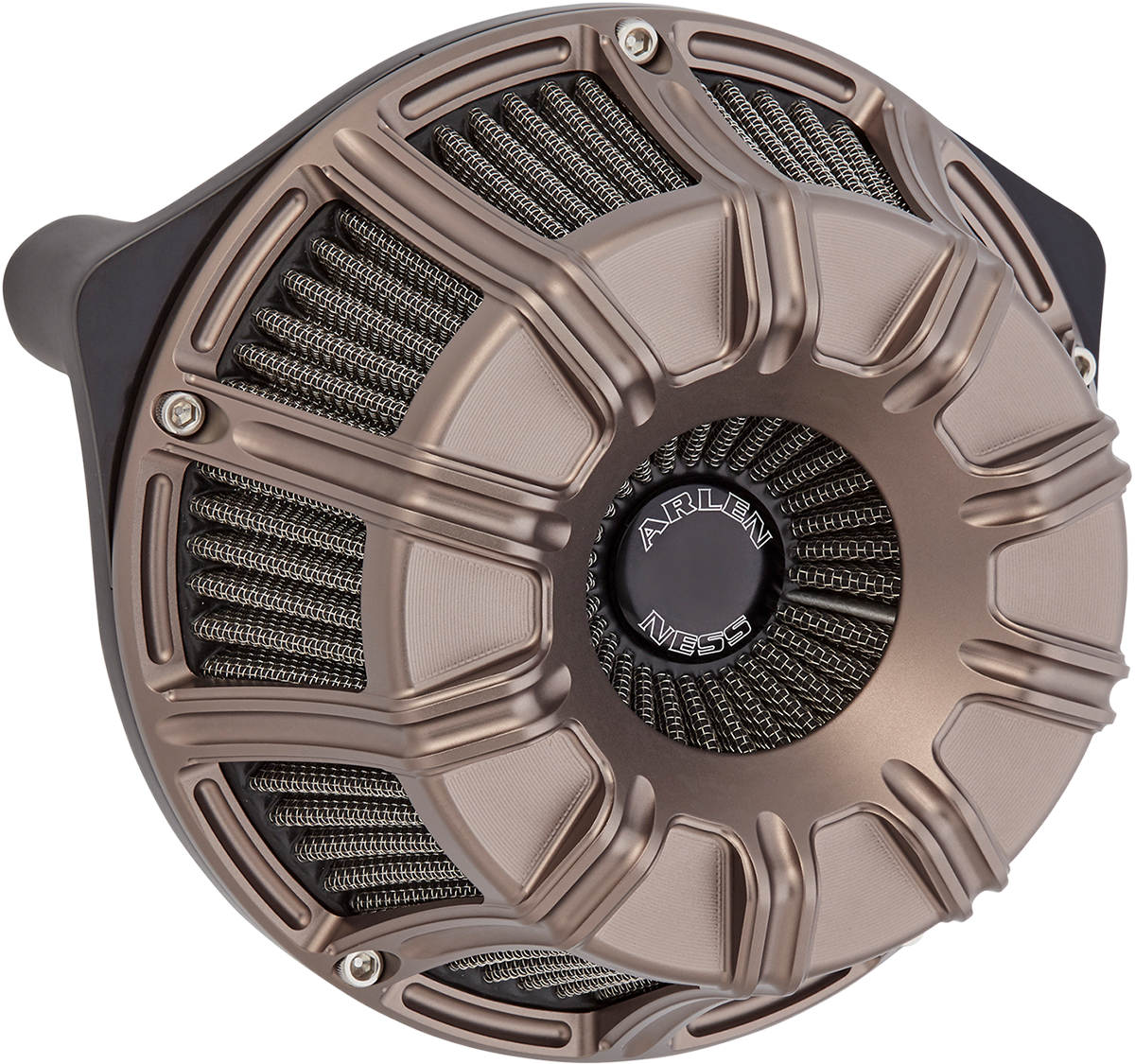 ARLEN NESS Inverted Sucker Air Cleaner - Titanium For '01-'17 Twin Cam Delphi EFI and '99-'06 Twin Cam CV carb models. 600-014