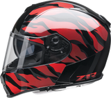 Z1R Warrant Motorcycle Helmet - Panthera - Black/Red - Small 0101-15206