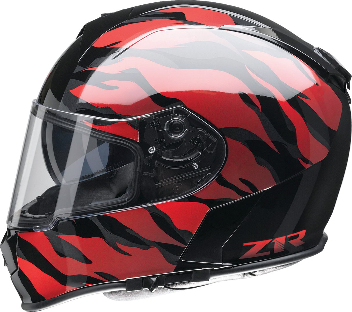 Z1R Warrant Motorcycle Helmet - Panthera - Black/Red - XS 0101-15205