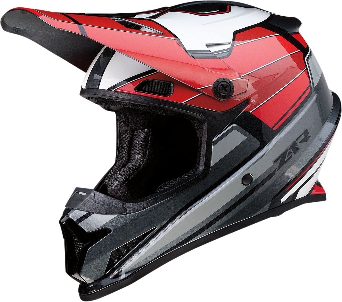 Z1R Rise Motorcycle Helmet - MC - Red/Gray - Large 0110-7211