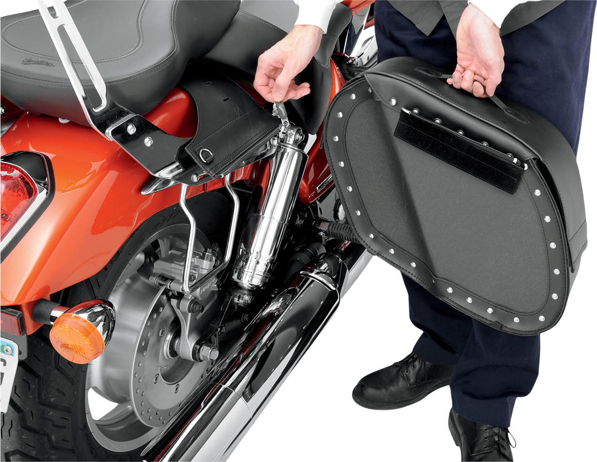 SADDLEMEN Drifter Saddlebags with Shock Cutaway - Black 3501-0576