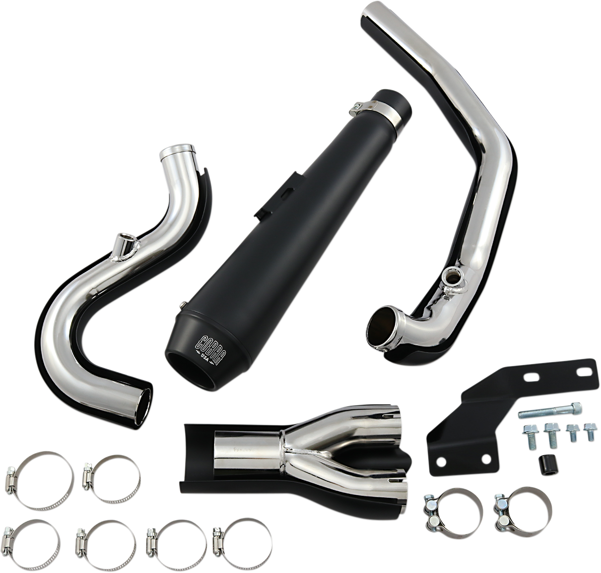 COBRA El Diablo Exhaust - Black - '07-'11 Softail 6484B