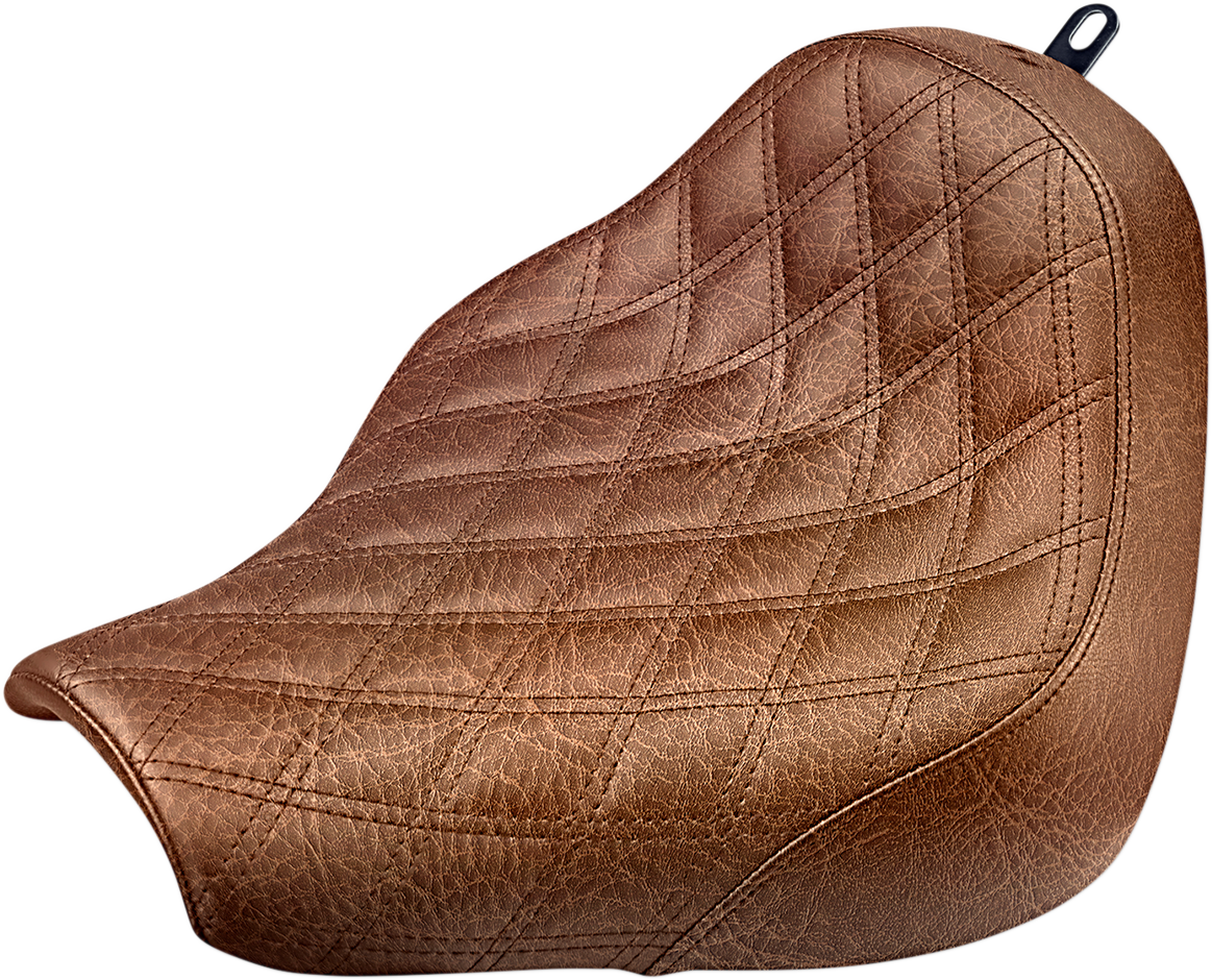 SADDLEMEN Renegade Solo Seat - Lattice Stitched - Brown 818-31-002BLS