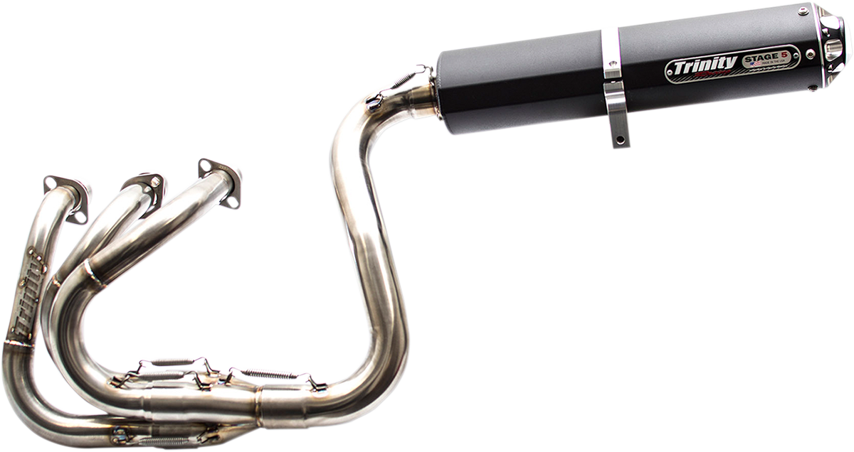 TRINITY RACING Stage 5 Exhaust System - Black TR-4155F-BK