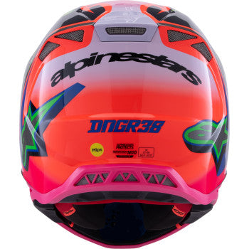 ALPINESTARS Supertech M10 Motorcycle Helmet - Deegan Monster - MIPS® - Gloss Orange Fluo/Purple/Pink Fluo - 2XL 8300425-433-XXL