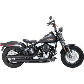 VANCE & HINES 3" Twin Slash Slip-On Mufflers - Black Softail Cross Bones FLSTSB 2008-2009  46842