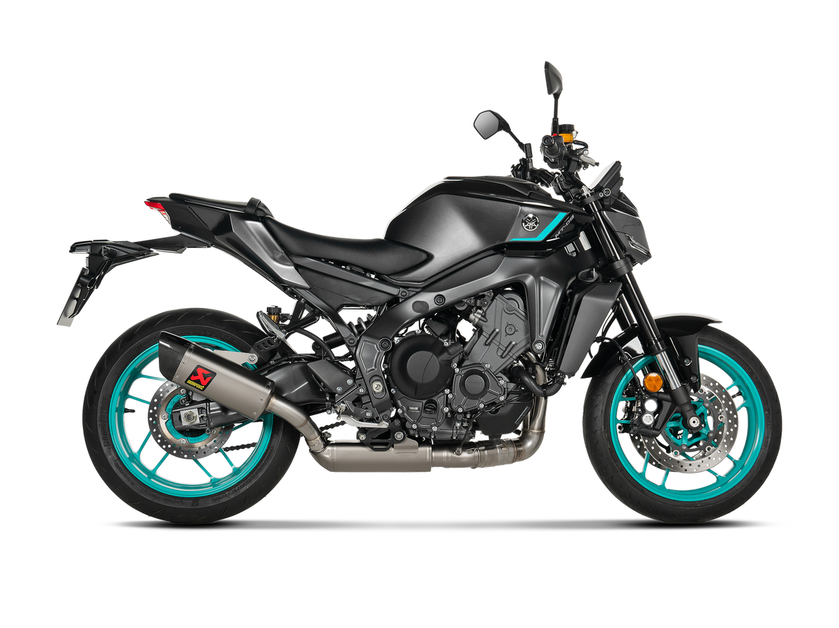 Yamaha MT-09 FZ-09 2024 Exhaust, Akrapovic Steel, Titanium and Carbon End Cap Racing Full System S-Y9R15-HAPT/2