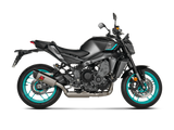 Yamaha MT-09 FZ-09 2024 Exhaust, Akrapovic Steel, Titanium and Carbon End Cap Racing Full System S-Y9R15-HAPT/2