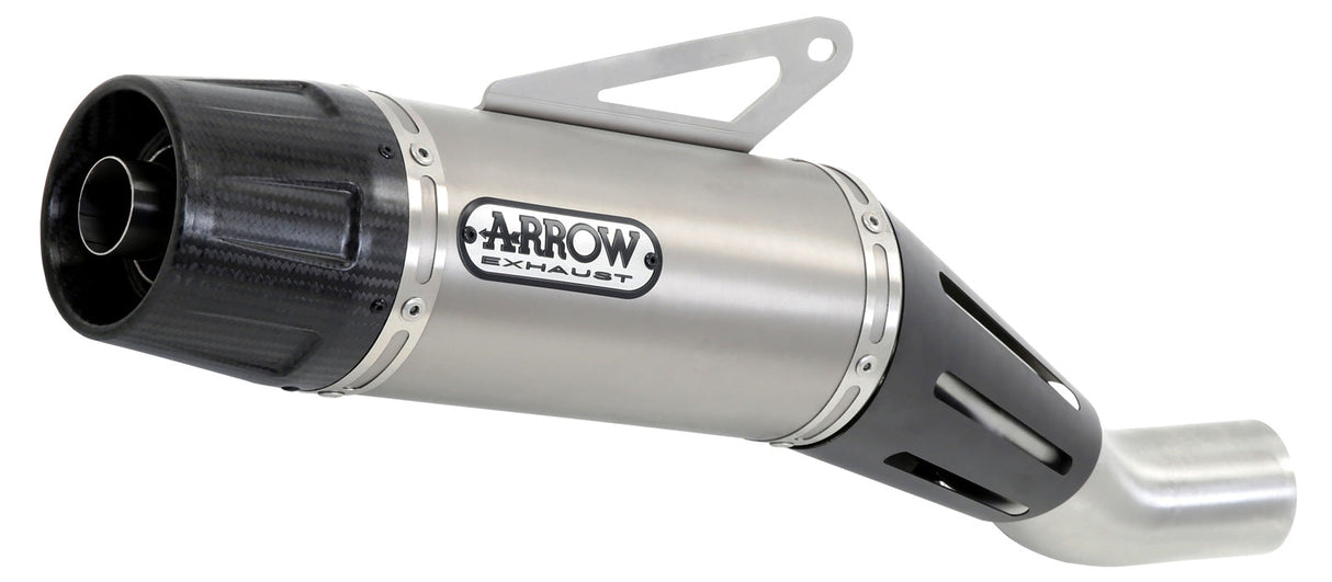 Arrow Yamaha Xsr 700 '16/Tracer 700 '16 Homol. Nichrom Dark Jet-Race Silencer With Carbon End Cap For Arrow Collectors 71843jrn
