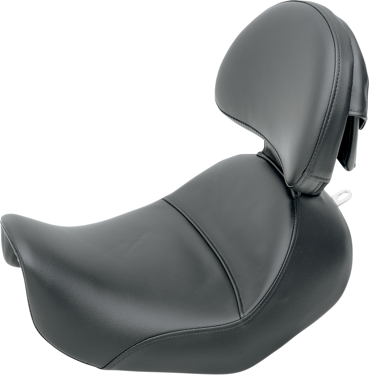 SADDLEMEN Heels Down Solo Seat - With Backrest - Plain - Black - XL 807-03-0041