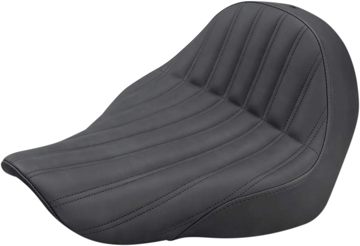 SADDLEMEN Knuckle Solo Seat - Ribbed - Black 818-29-0023