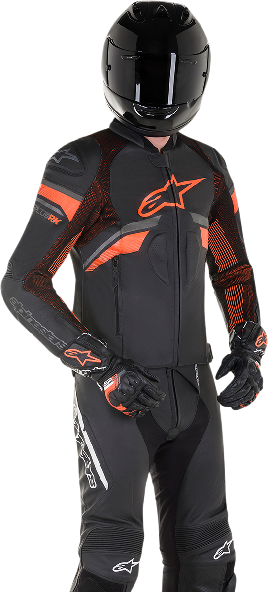 ALPINESTARS GP Plus R v3 Rideknit® Leather Jacket - Black/Red Fluo - US 44 / EU 54 3100321-1030-54