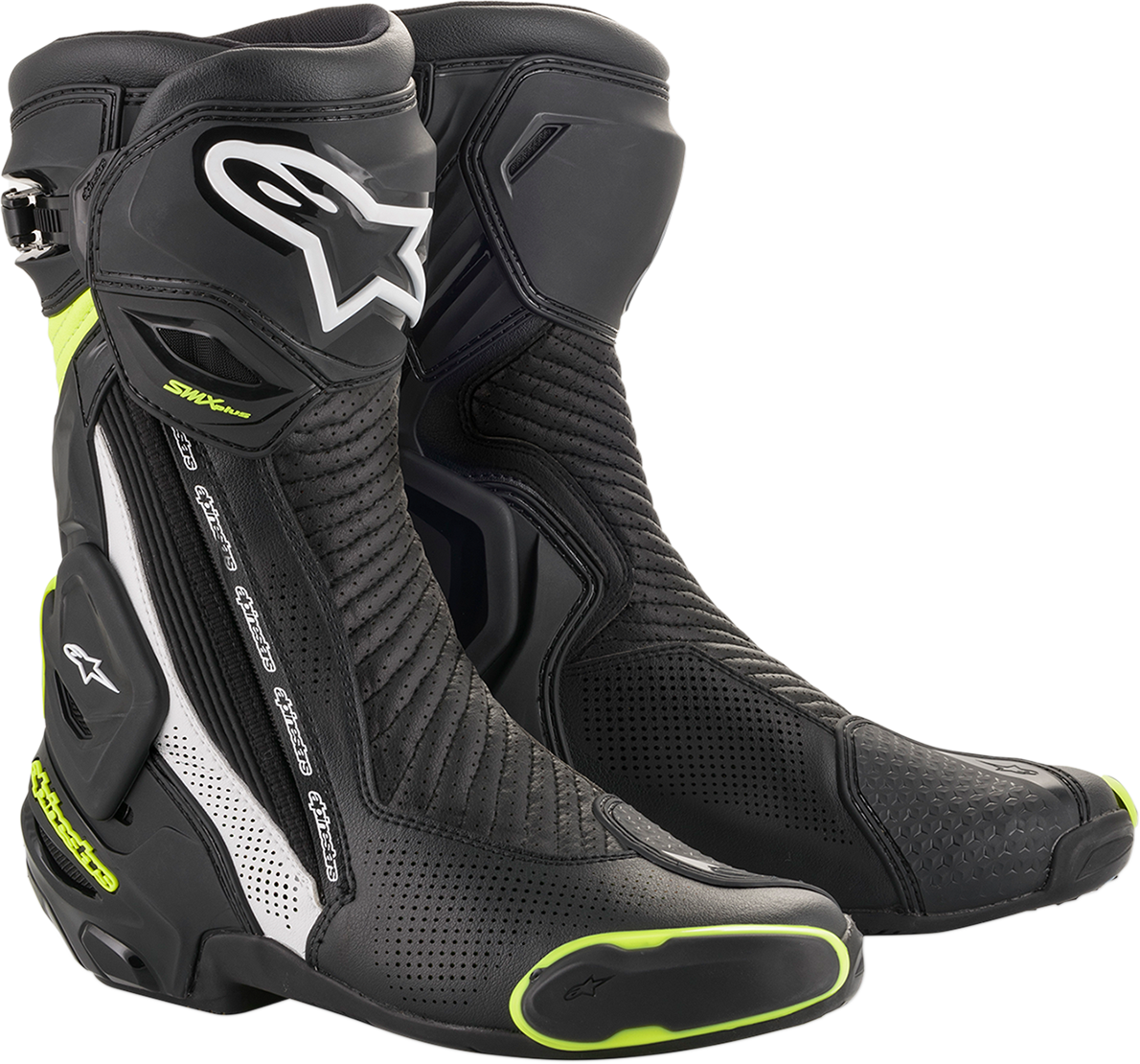 ALPINESTARS SMX+ Vented Boots - Black/White/Yellow - US 6.5 / EU 40 2221119-125-40