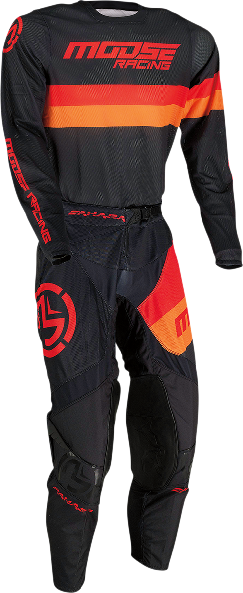 MOOSE RACING Sahara Pants - Black/Orange/Red - 32 2901-9065