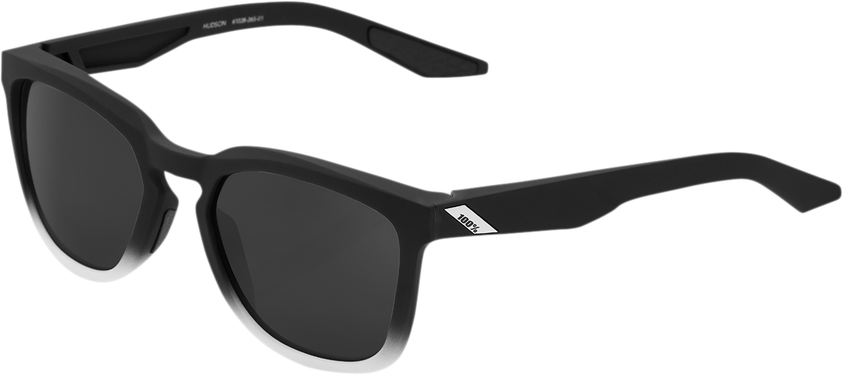 100% Hudson Sunglasses - Black - Black Mirror 61028-265-01