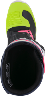 ALPINESTARS Tech 3S Boots - Black/Blue/Pink/White/Yellow - US 5 2014018-1176-5