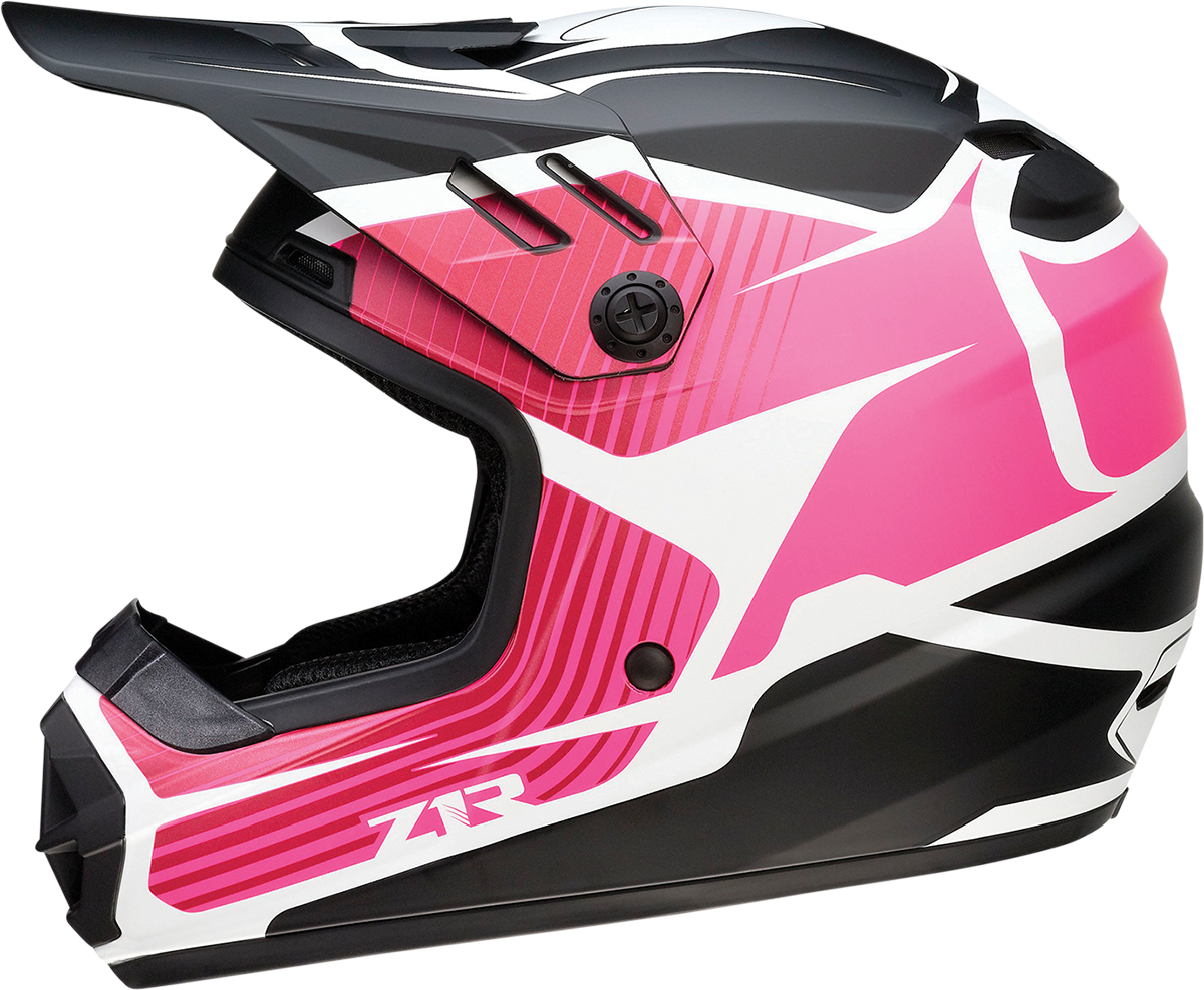 Z1R Youth Rise Motorcycle Helmet - Flame - Pink - Small 0111-1451