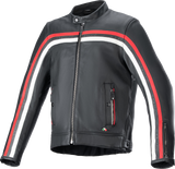 ALPINESTARS Dyno Leather Jacket - Black/Ruby Red/Ecru - 3XL 3103924-1316-3X