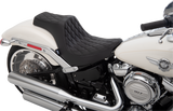 DRAG SPECIALTIES Predator III Seat - Double Diamond - Black Stitching - FLFB/S '18-'22 0802-1188