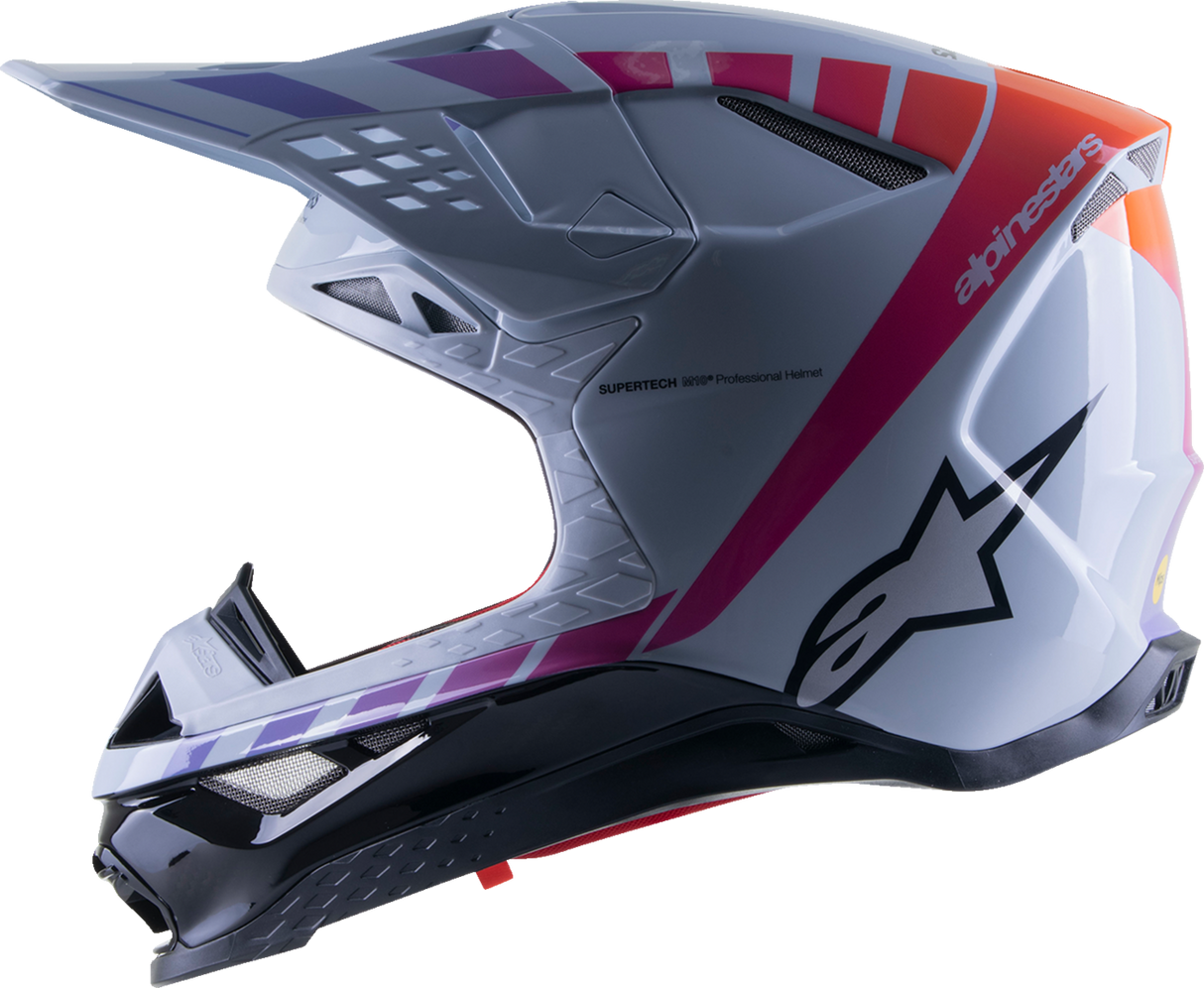 ALPINESTARS Supertech M10 Motorcycle Helmet - Daytona - MIPS® - Haze Gray/Orange Fluo/Rhodamine - XL 8302423-9243-XL