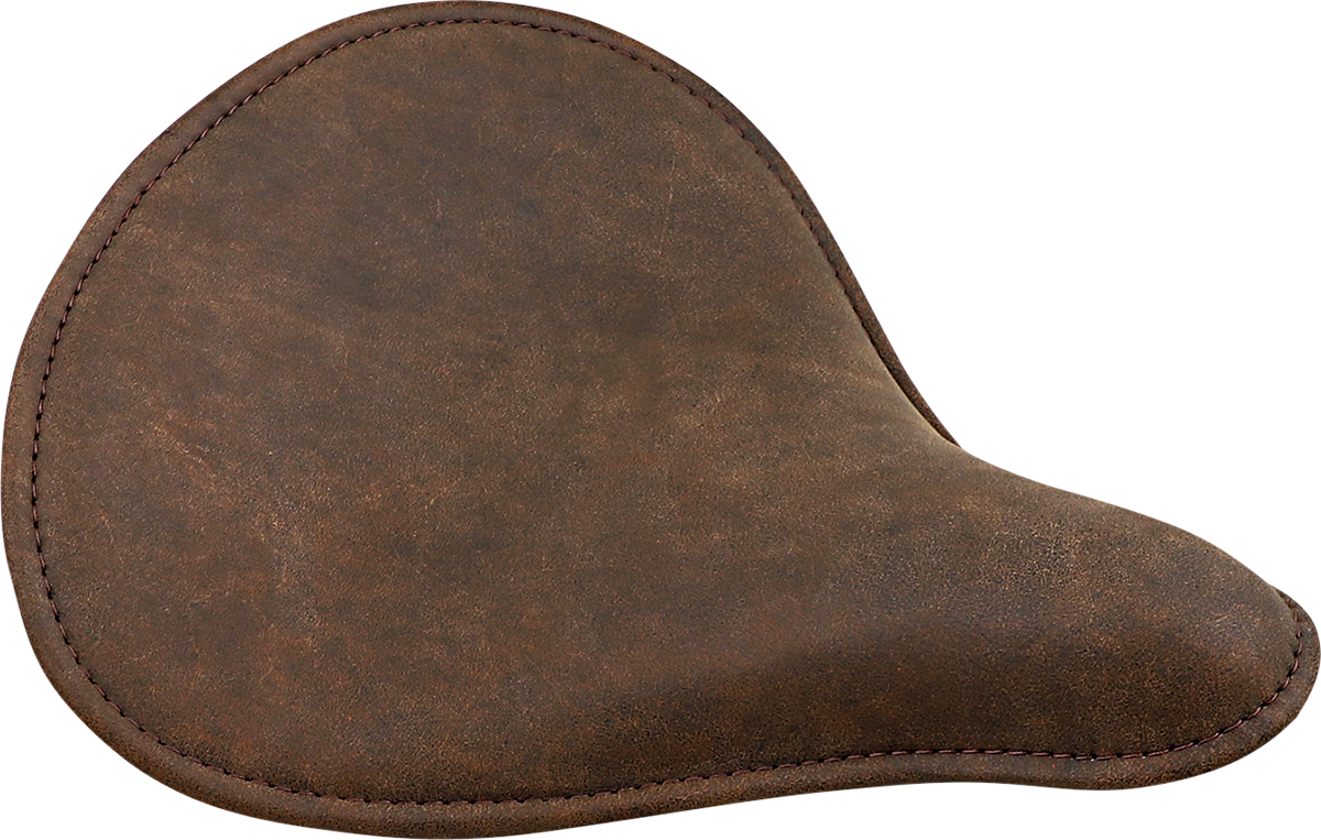 DRAG SPECIALTIES Seat - Spring Solo - Low-Profile - Large - Distressed Brown Leather/Perimeter Stitch 0806-0056